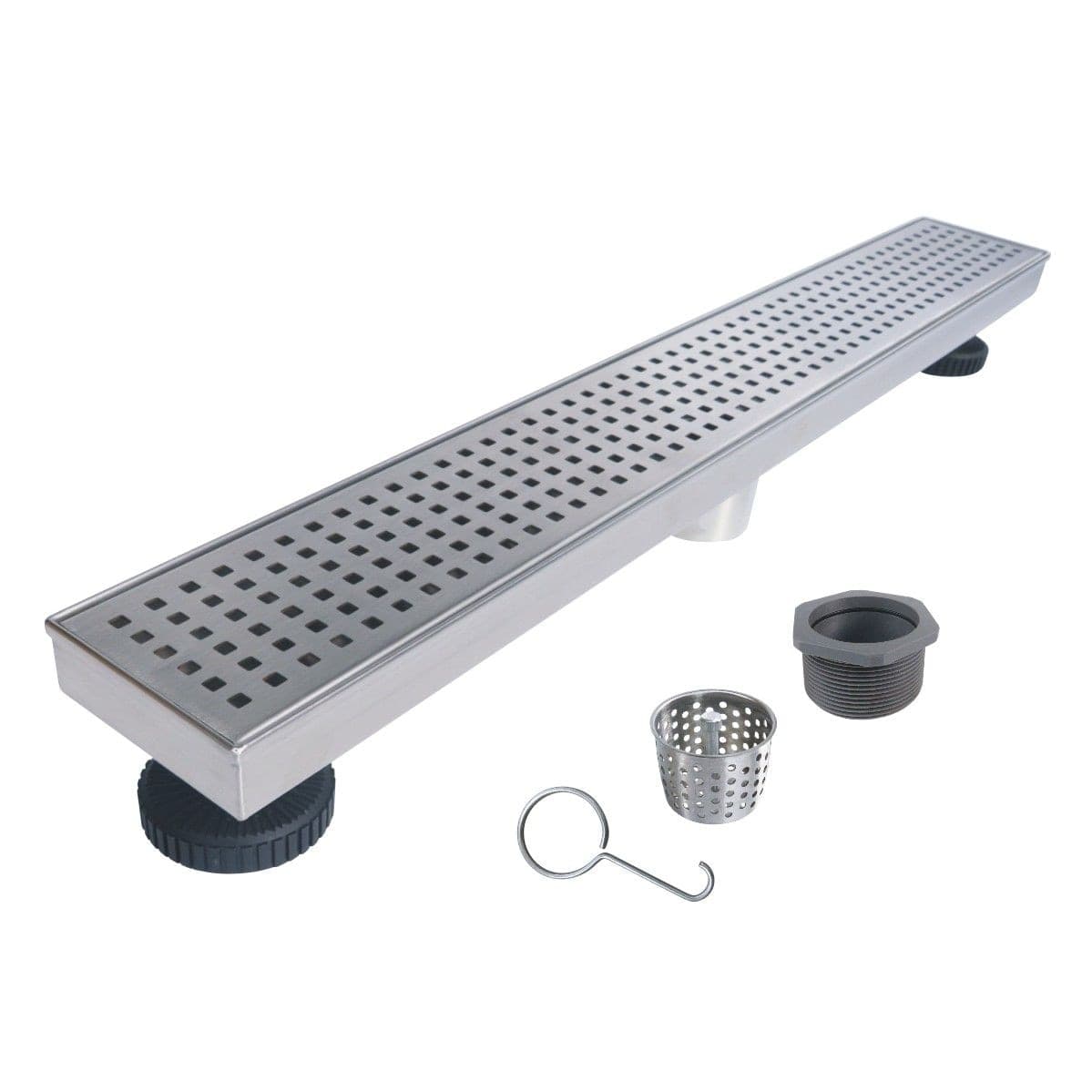 RELN Linear Rust Resistant Shower Drain, Stainless Steel, 24-in