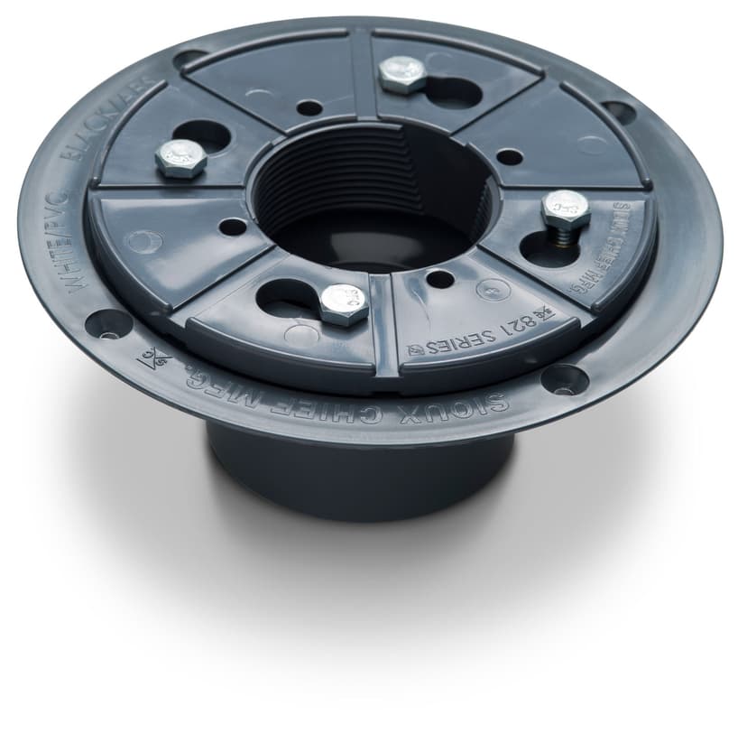 ABS Shower Drain Base, Rust Resistant, Black
