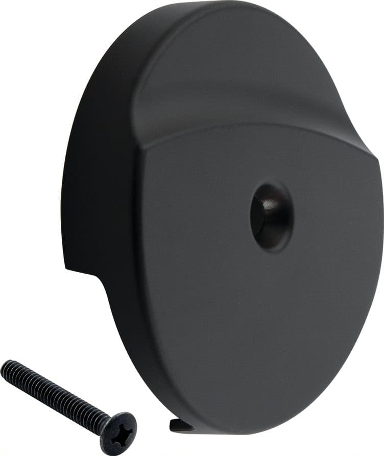 PlumbShop Bath Waste & Overflow Plate for Tubs, Matte Black