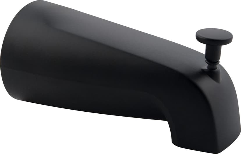 PlumbShop Diverter Tub Spout, Matte Black