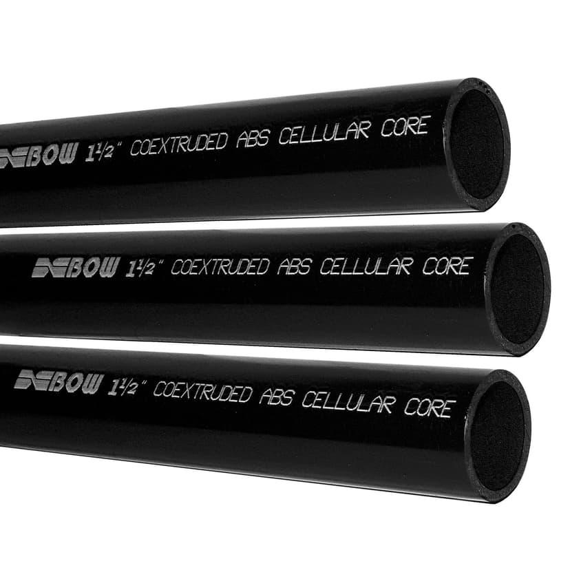 Bow ABS Cell Core Foam Pipe with Corrosion Resistance, 1-1/2-in x 12-ft