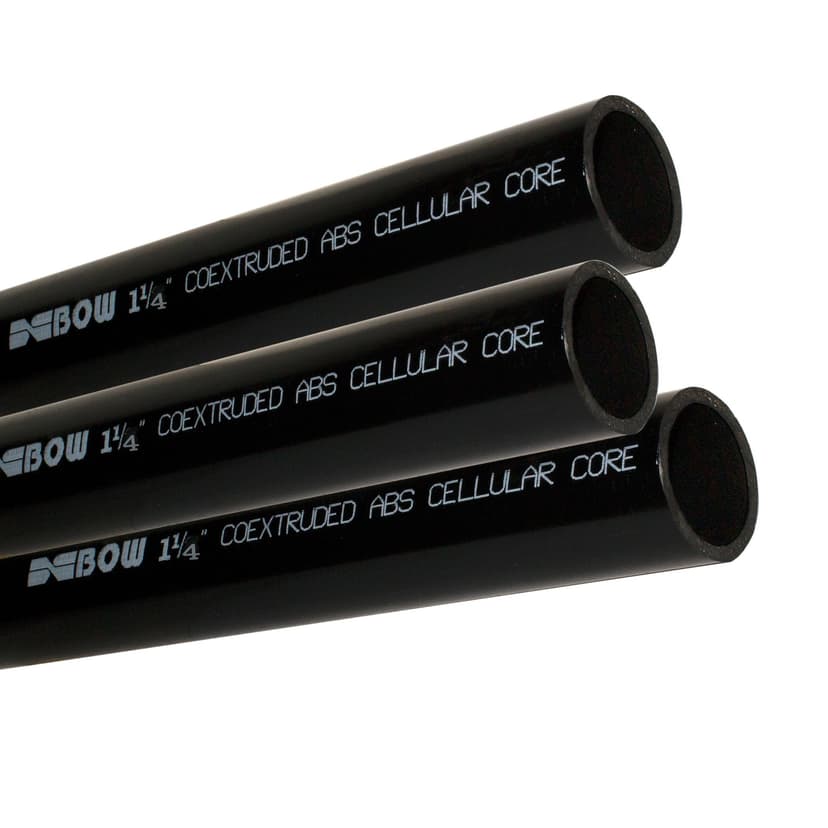 Bow ABS Cell Core Foam Pipe with Corrosion Resistance, 1-1/4-in x 12-ft