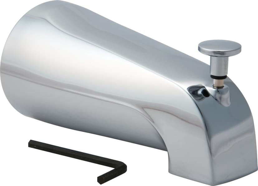 PlumbShop Slip-On Tub Spout, Chrome, 5/8-in OD