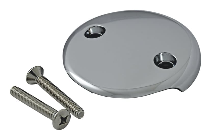 PlumbShop Bath Waste Overflow Plate, Brushed Nickel