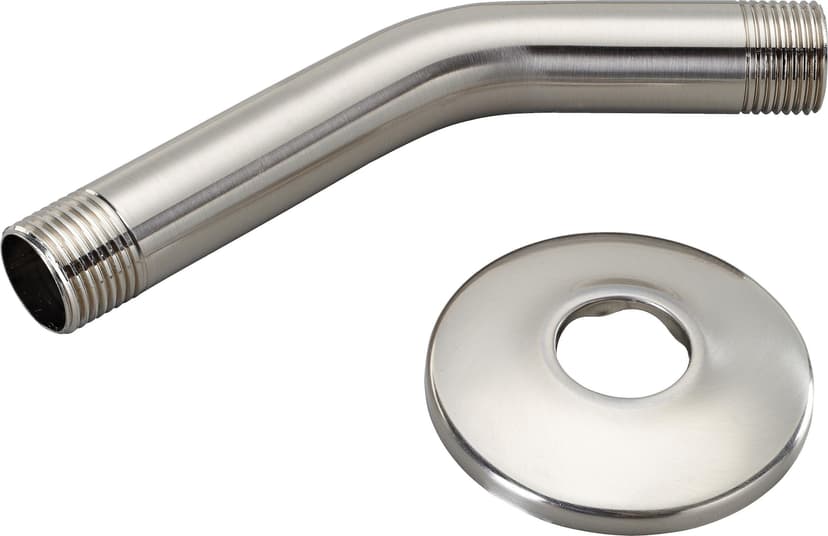 PlumbShop Showerhead, Brushed Nickel, 1/2-in IPS x 6-in, 1-pk