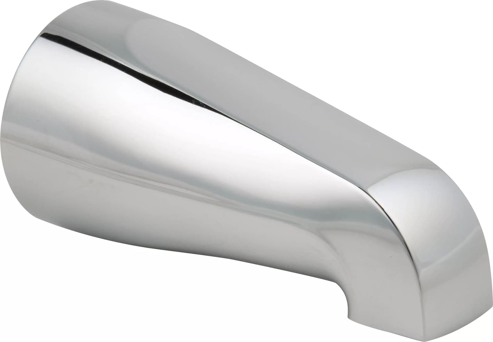 PlumbShop Universal Bathtub Spout with 1/2-in FIP Adapter, 3/4-in FIP Inlet, Chrome