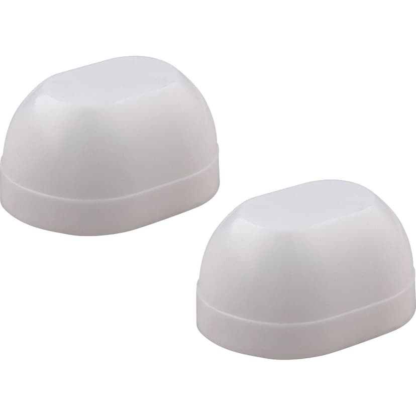 PlumbShop Toilet Bolt Cap Set, 2-pk, White, Oval