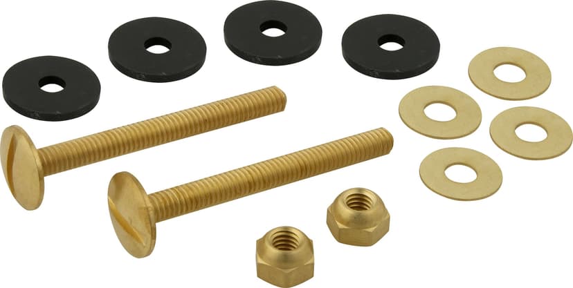 PlumbShop Toilet Tank to Bowl Bolt Kit, Solid Brass Bolts
