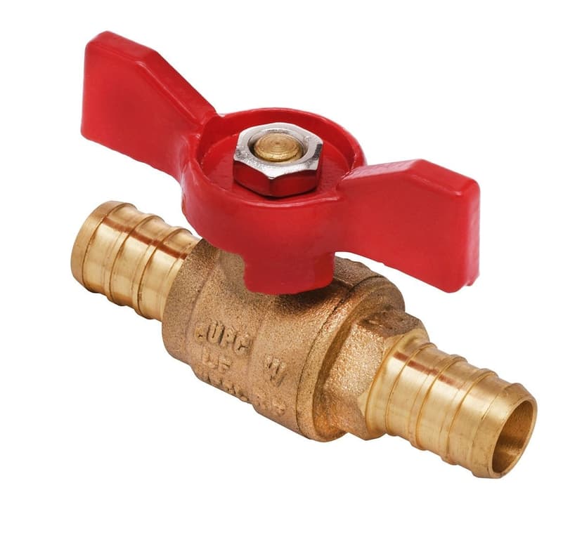 Waterline Rough Brass Straight Valve with Drain for PEX Pipes