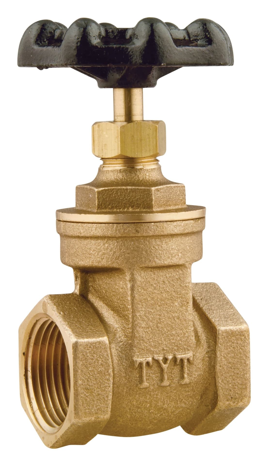 PlumbShop Rough Brass Gate Valve for Outdoor & Indoor Use, 1-in