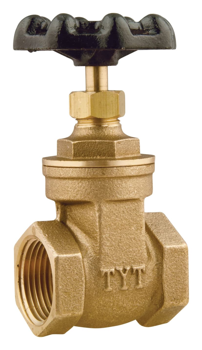 PlumbShop Rough Brass Gate Valve for Outdoor & Indoor Use, 1-in
