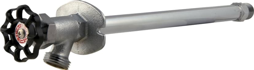 PlumbShop Rough Brass Frost-Free Wall Hydrant Valve, 10-in