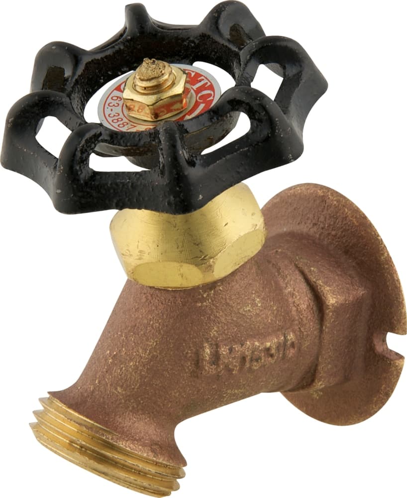 PlumbShop Rough Brass FIP Sillcock Valve for Outdoor & Indoor Use, 1/2-in