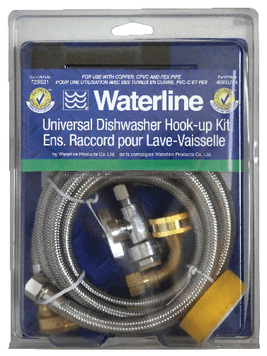 Waterline Push'NConnect Universal Dishwasher Hook-Up Kit