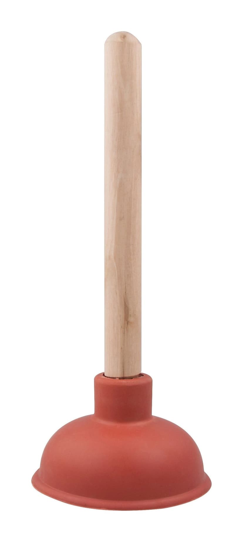 PlumbShop Sink Plunger, 4-in Force Cup with 9-in Wooden Handle