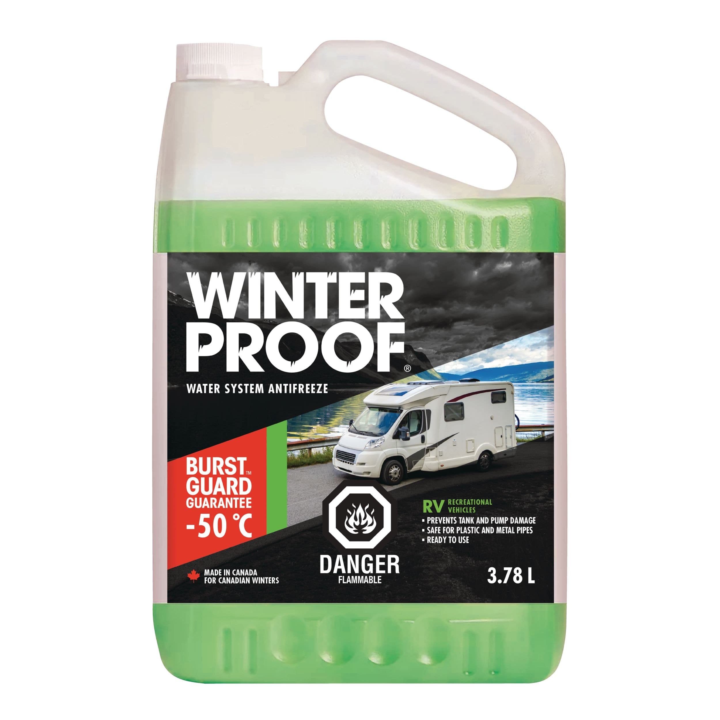 WinterProof™ - RV Antifreeze for Water System with BurstGuard™ Guarantee -50°C, 3.78 L