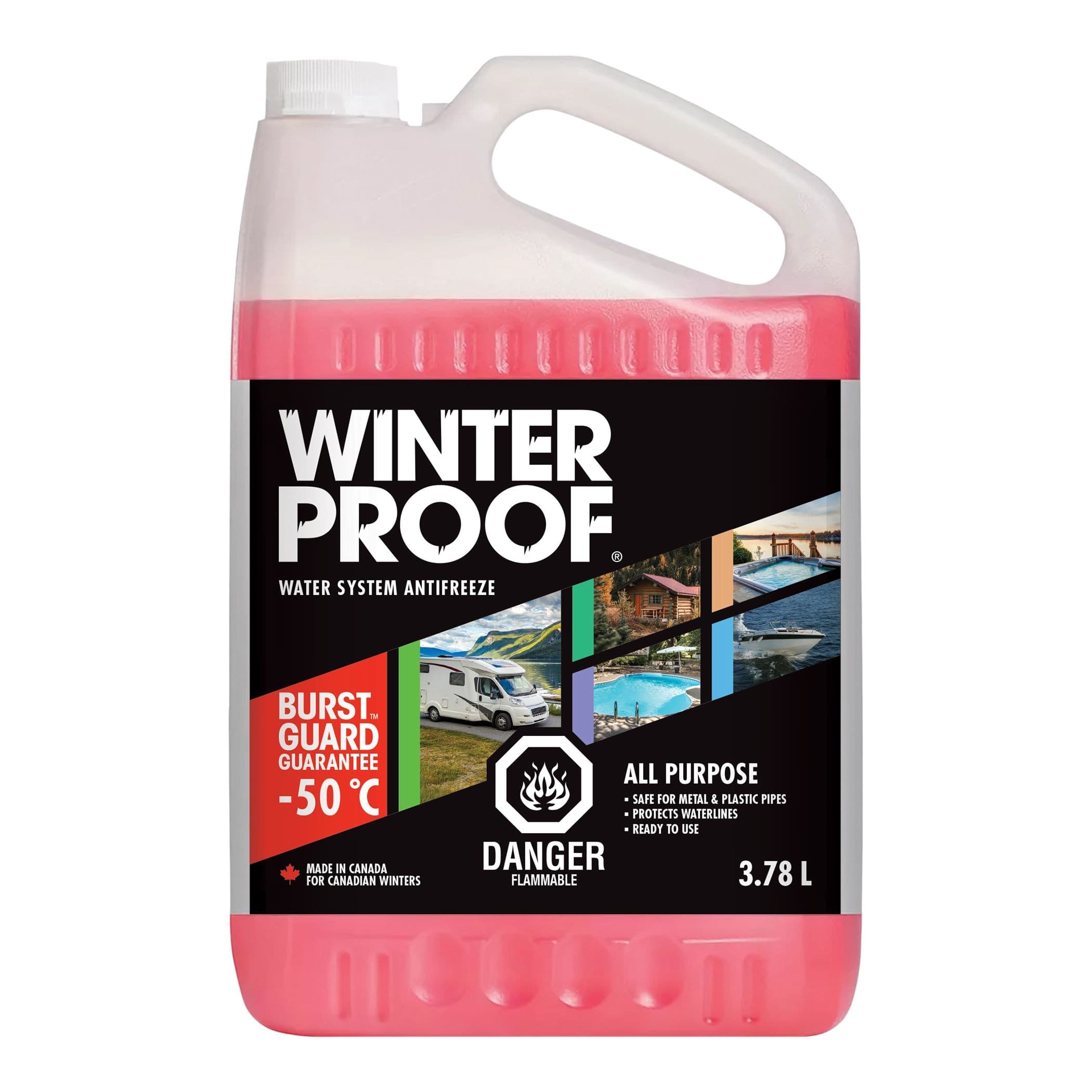 WinterProof™ Plumbing Antifreeze, Safe for Metal & Plastic Pipes, -50°C, 3.78-L