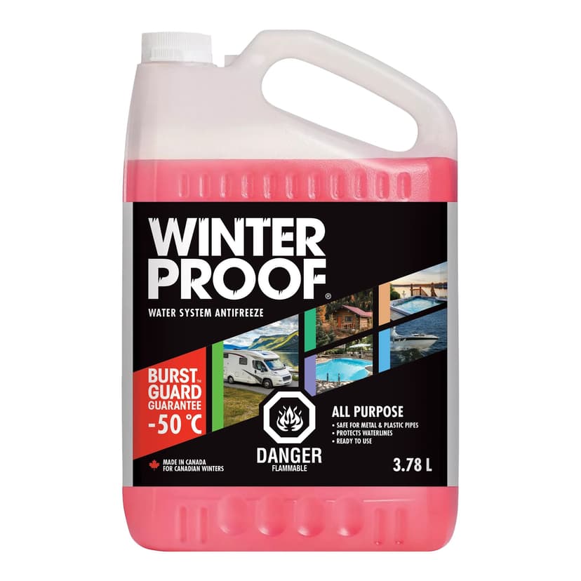 WinterProof™ Plumbing Antifreeze, Safe for Metal & Plastic Pipes, -50°C, 3.78-L