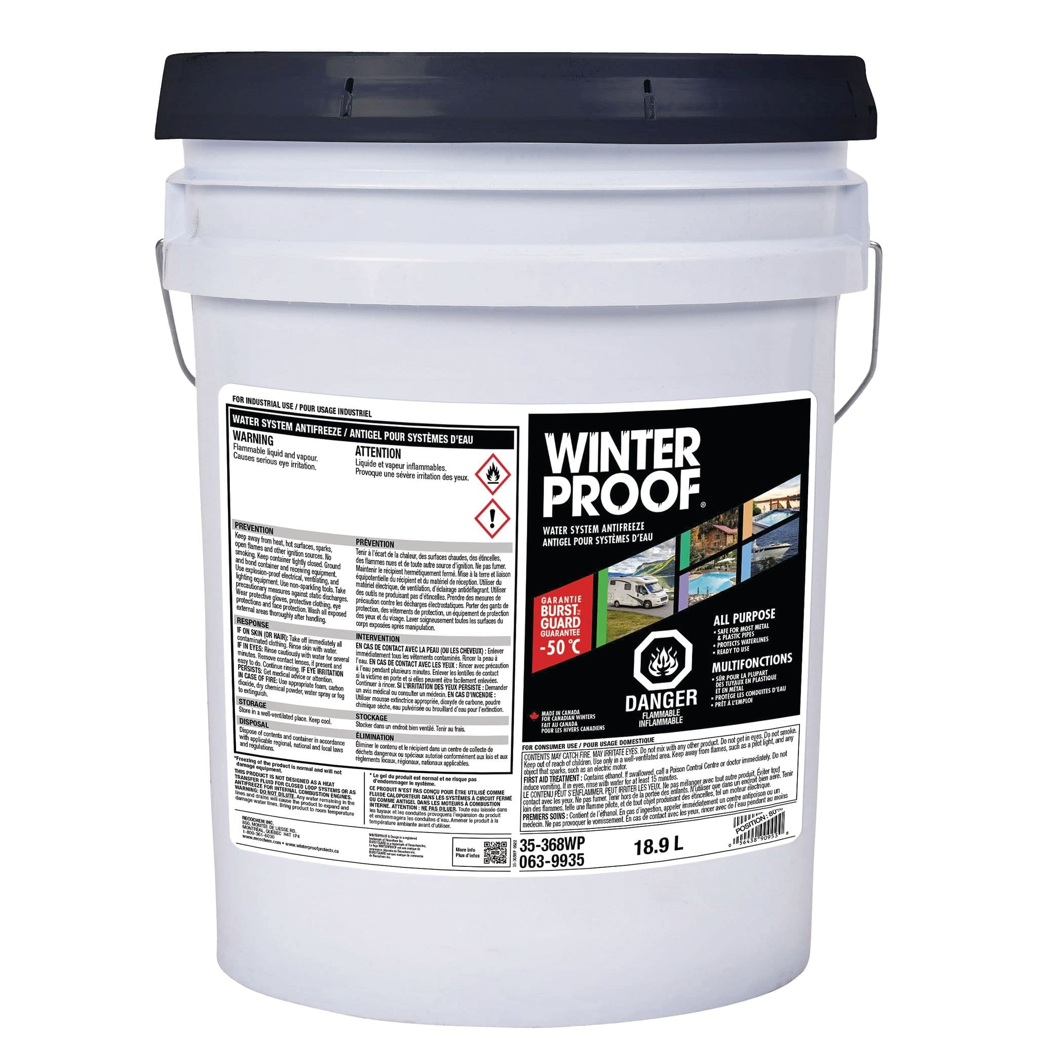 WinterProof™ All Purpose Water System Antifreeze with BurstGuard™ Guarantee, -50°C, 18.9 L