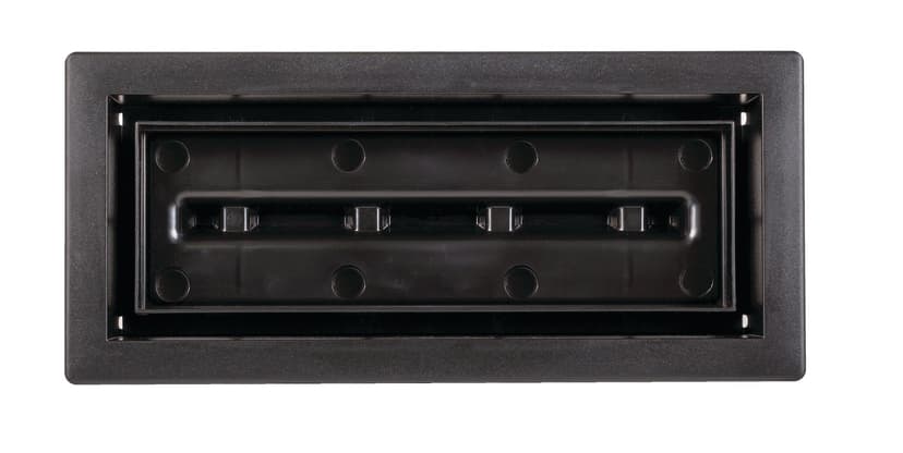 Fittes Lite Framed DIY Floor Vent, 4-in x 10-in, Black