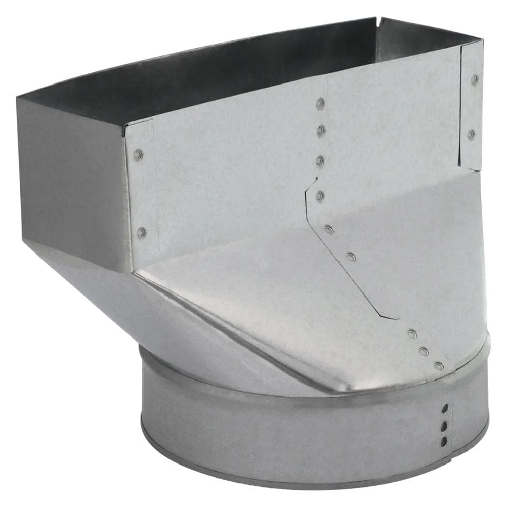 Imperial Universal Boot For In-Line Transition From Round Pipe, Galvanized Steel, 4 x 10-in, 5-in Diameter