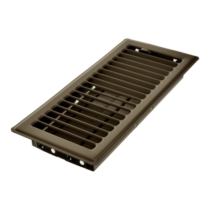 Imperial Louvered Steel Floor Register, Beige, 4-in x 10-in