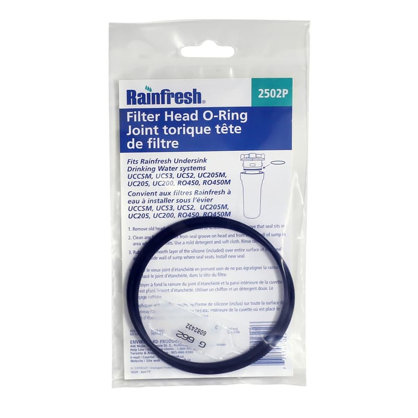 Rainfresh 2502P Head O-ring Seal Kit For Rainfresh Undersink Filters, 2-pk