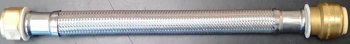 Water Line 24-in Supply Line Push-Connect, 1 x1-in Connection, Silver