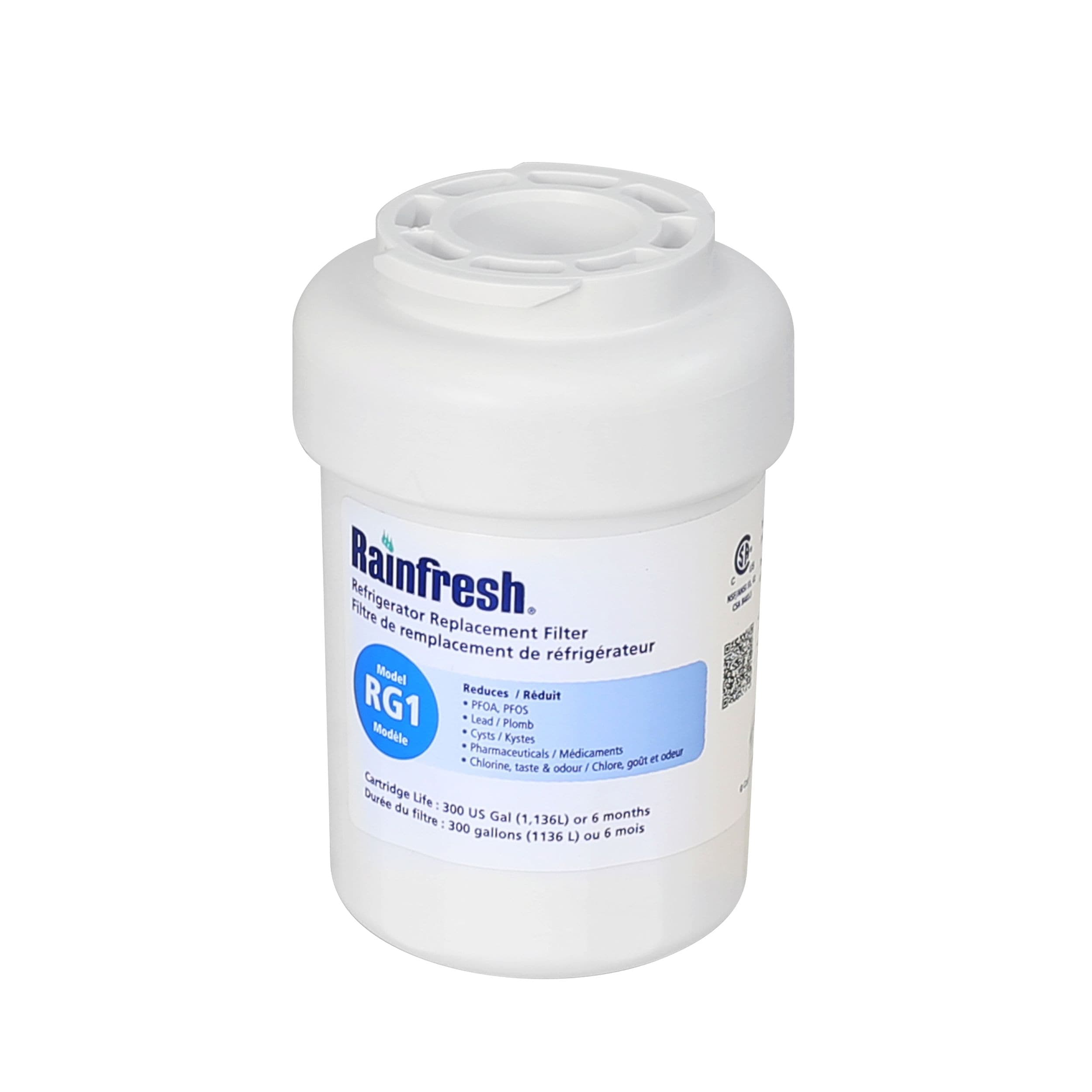 Rainfresh RG1 Fridge Replacement Water Filter for GE, Kenmore and Hotpoint Fridges