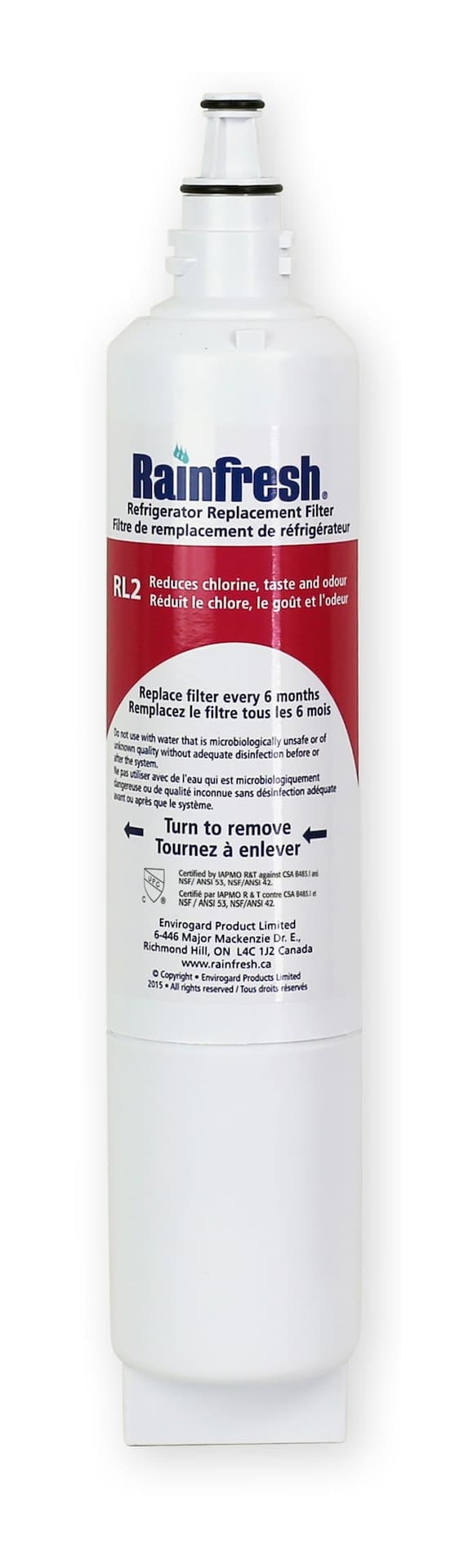 Rainfresh RL2 Fridge Replacement Water Filter for LG Fridges