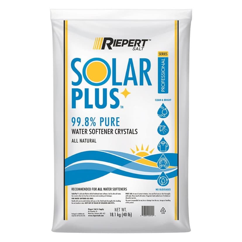 Riepert Salt Solar Plus Water Softener Crystals, 18.1-kg
