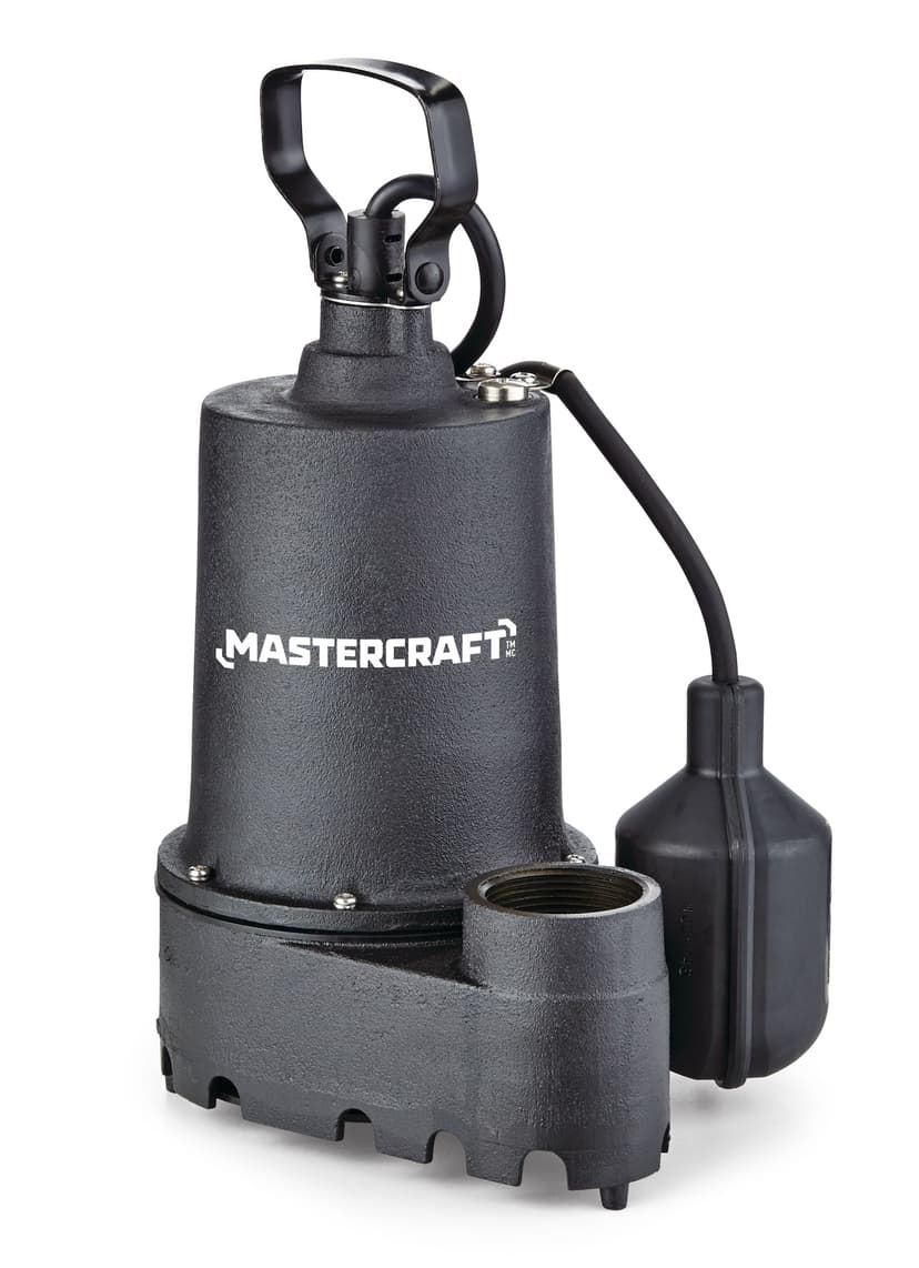 Mastercraft 1/3-HP Cast-Iron Submersible Electric Sump Pump with Tethered Switch