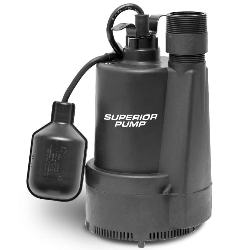Superior 1/3HP Thermoplastic Sump Tethered Float Switch