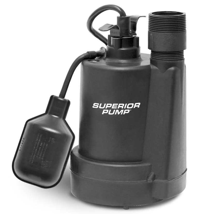 Superior 1/4HP Thermoplastic Sump Tethered Float Switch