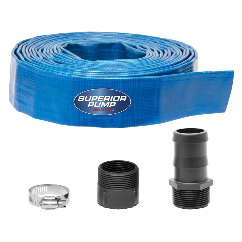 Superior 1-in x 25-ft Compact Plastic Lay Flat Hose Kit
