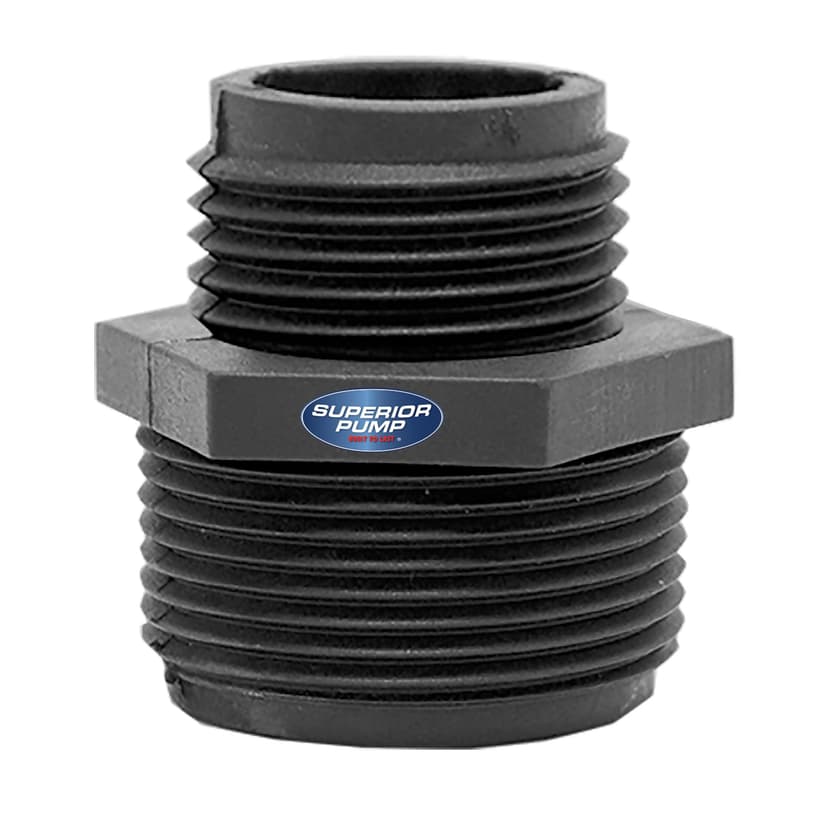 Superior GHT Adapter, 1-in MPT X 3/4-in, Thermoplastic Construction