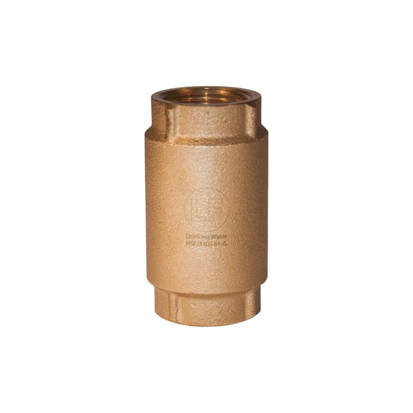 Superior Brass Check Valve, 1-1/4-in, Noise-free, Brass