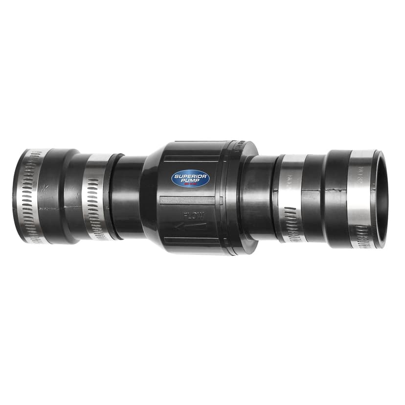 Superior Dual Rubber Check Valve, 1-1/4-in & 1-1/2-in, ABS Plastic