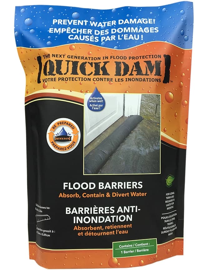 Quick Dam 5-ft Flood Barrier, Black, 1-pk