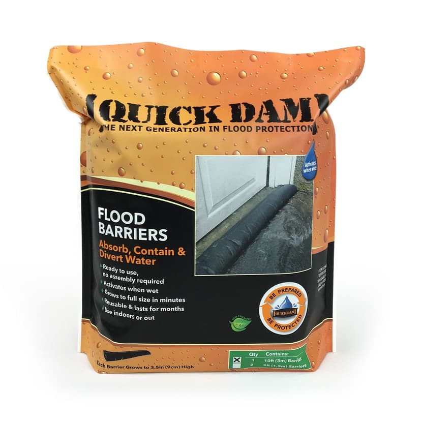 Quick Dam 10-ft Flood Barrier, Black, 1-pk
