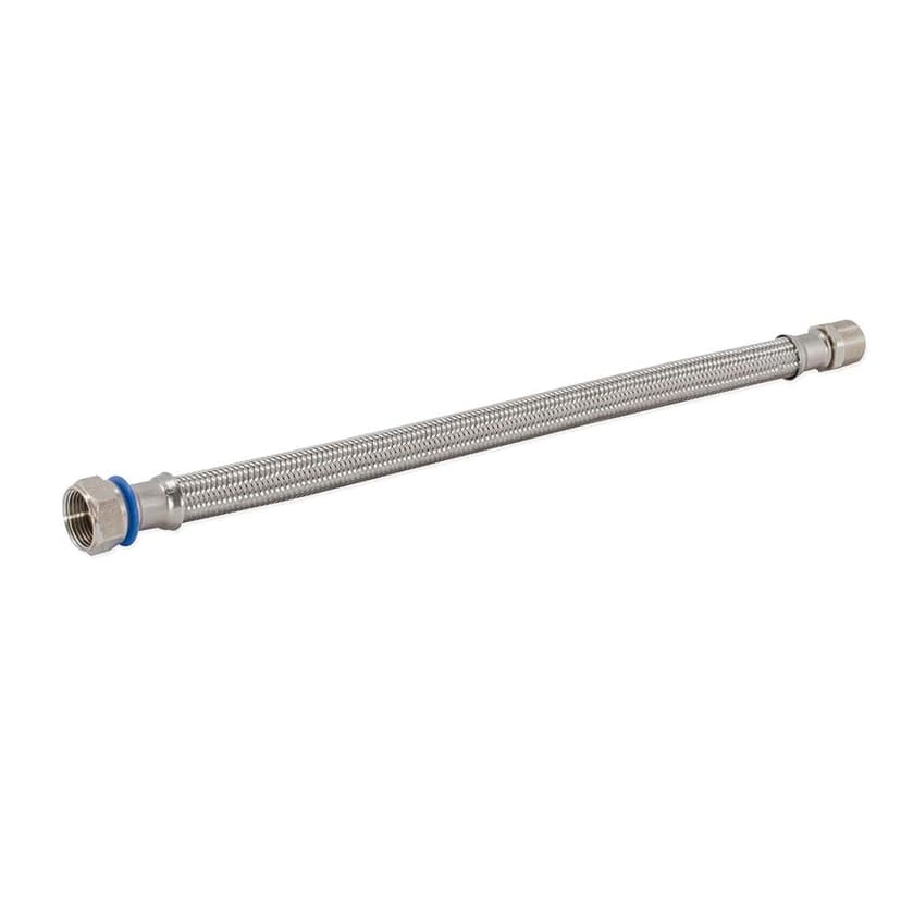 Eastman 48254 18-in Water Heater Hose, 3/4 MIP x 3/4 FIP, Grey