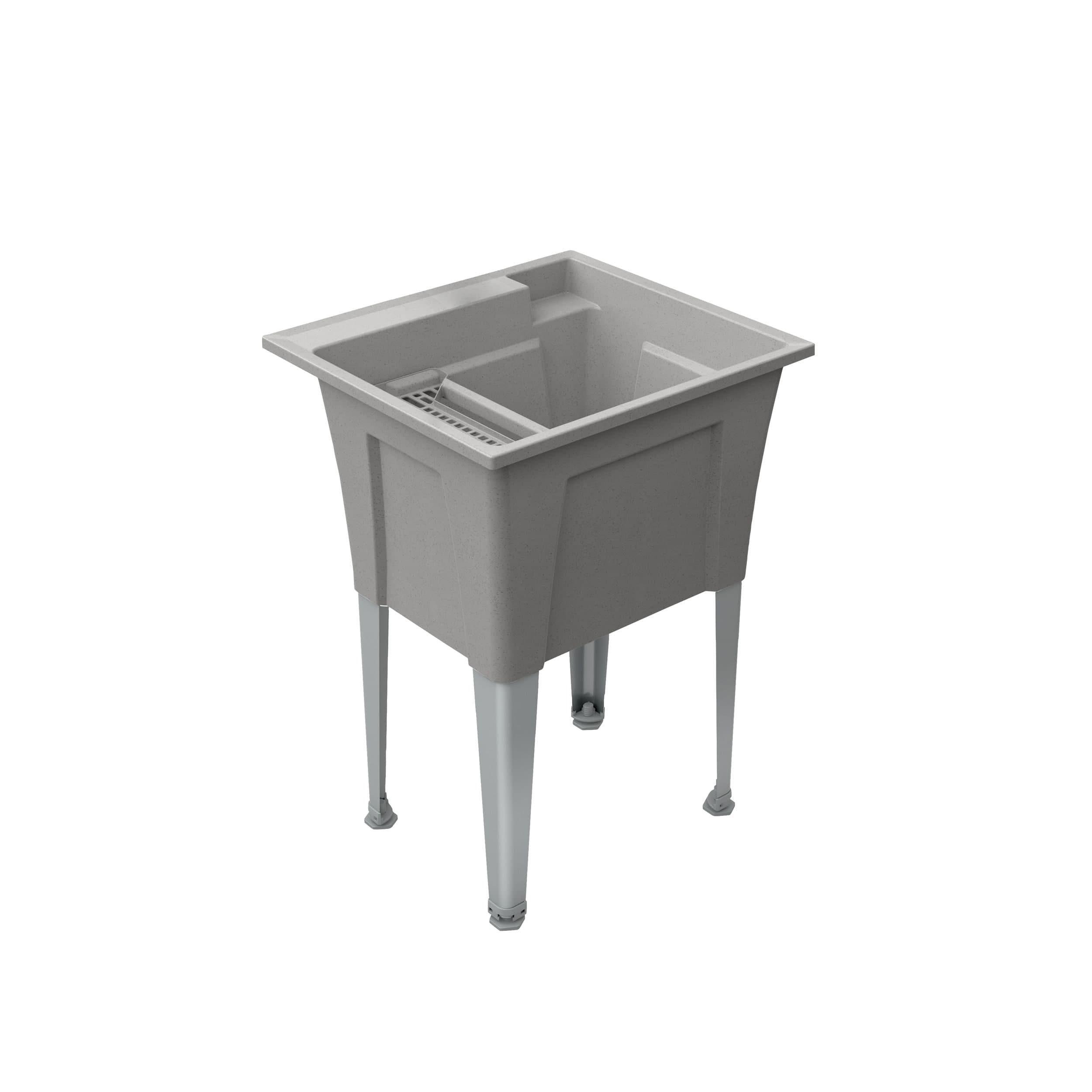 Technoform RuggedTub 24x22-in Heavy-Duty Grey Utility Laundry Tub
