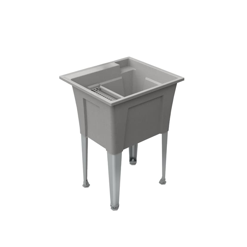 Technoform RuggedTub 24x22-in Heavy-Duty Grey Utility Laundry Tub