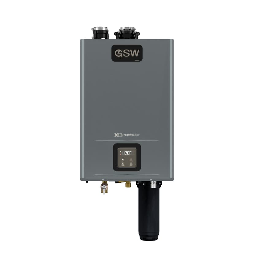 GSW 199KBTU ADAPT™ SC Standard Grey Condensing Tankless Water Heater with X3 Scale Protection