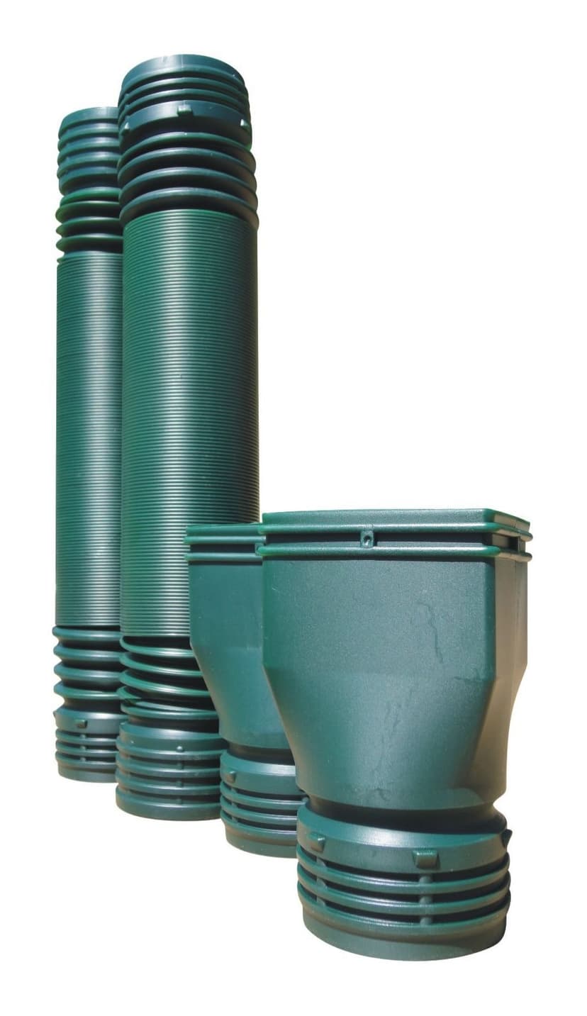 Mole Pipe 6-ft Downspout Extension Value Kit, Green, 2-pk