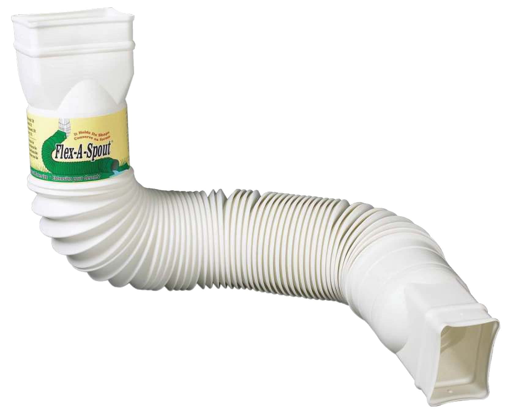 Amerimax Flex-A-Spout™ 25 to 55-in Downspout Extension, White