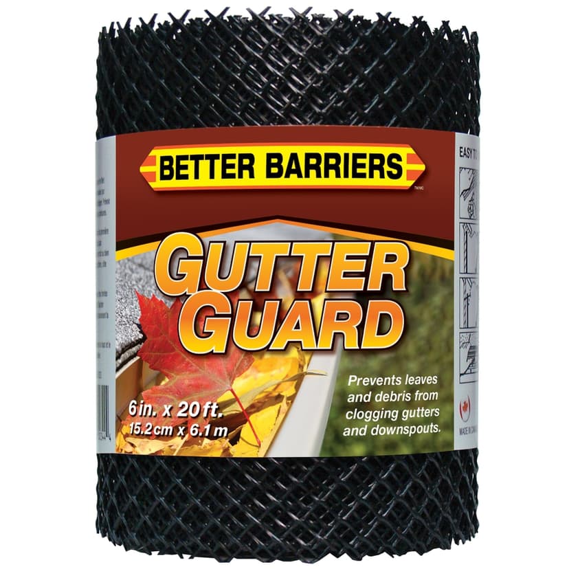 Vantage Gutter Guard, for Leaves, 6-in x 25-ft, Black