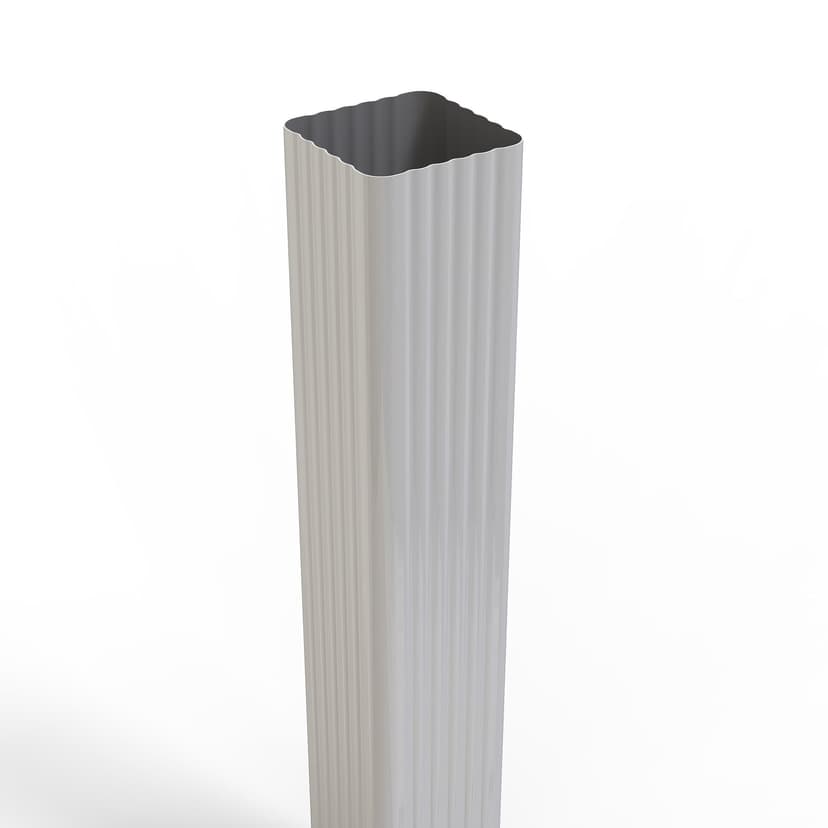 Amerimax 3-in x 3-in x 10-ft White Aluminum Rainwater Downspout