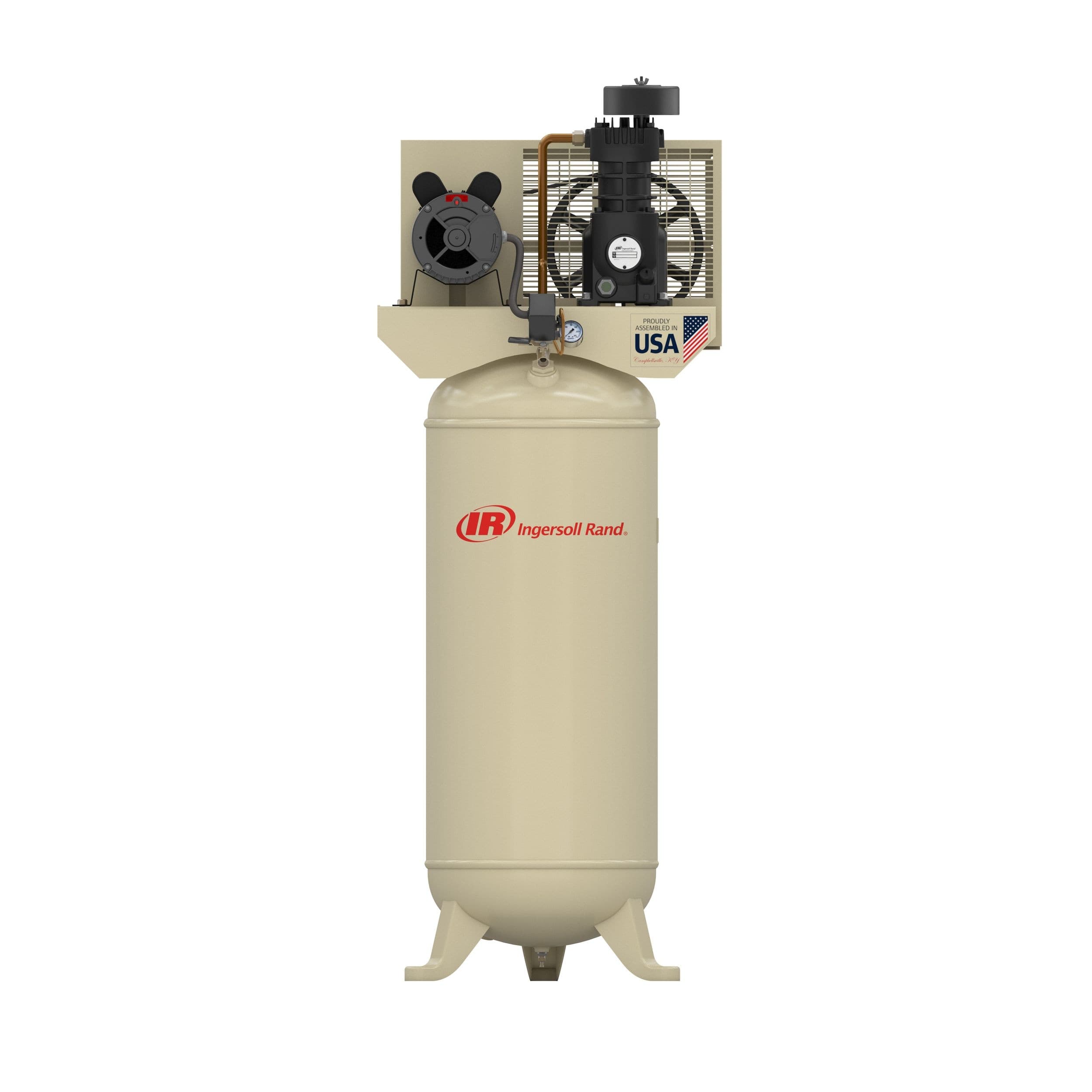 Ingersoll Rand 60-Gallon Single-Stage Twin Cylinder Pro Air Compressor, 135 PSI, 5 HP