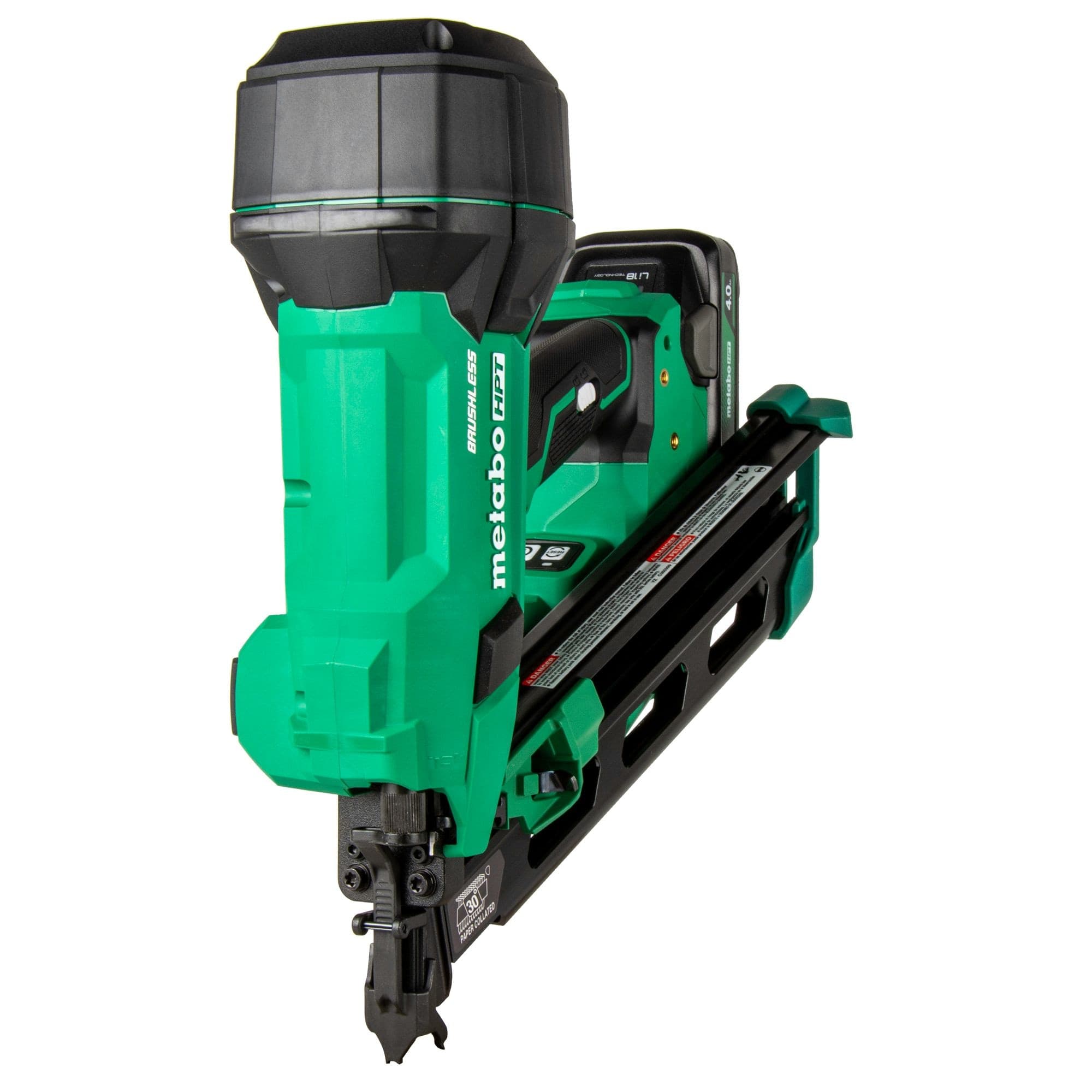 Metabo HPT 18V MultiVolt Cordless Paper Tape Framing Nailer, 30-Degree, 3-1/2-in